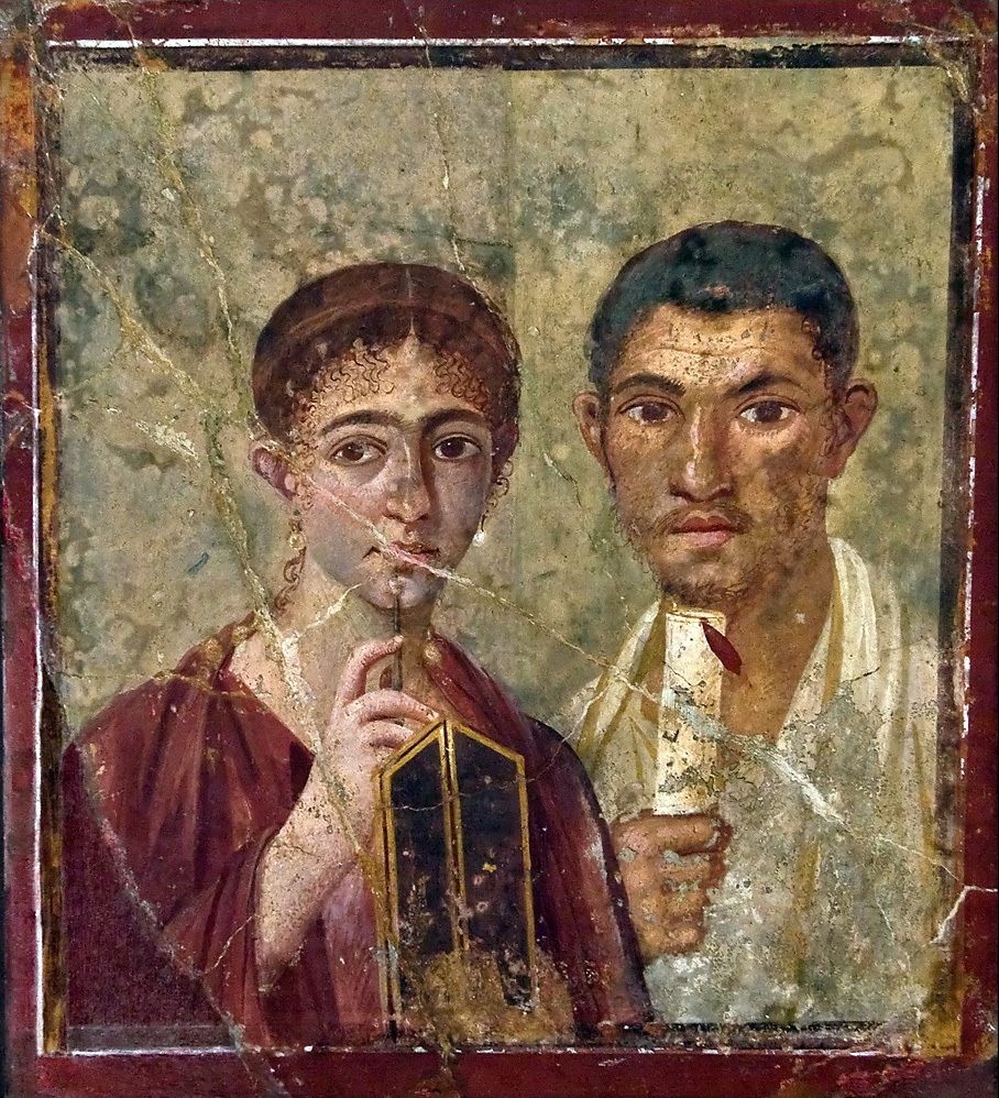 Ritratto di Paquio Proculo, Affresco, Museo Archeologico di Napoli.